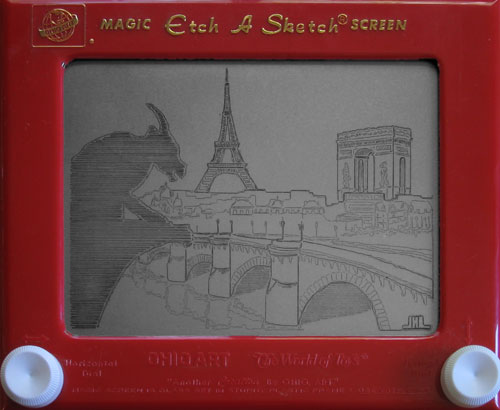 Paris Cityscape. 050725-etch-Paris.jpg. Commissioned piece. July 25, 2005